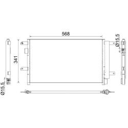 CONDENSEUR CLIMATISATION POUR IVECO DAILY 504256333 YA941100 279